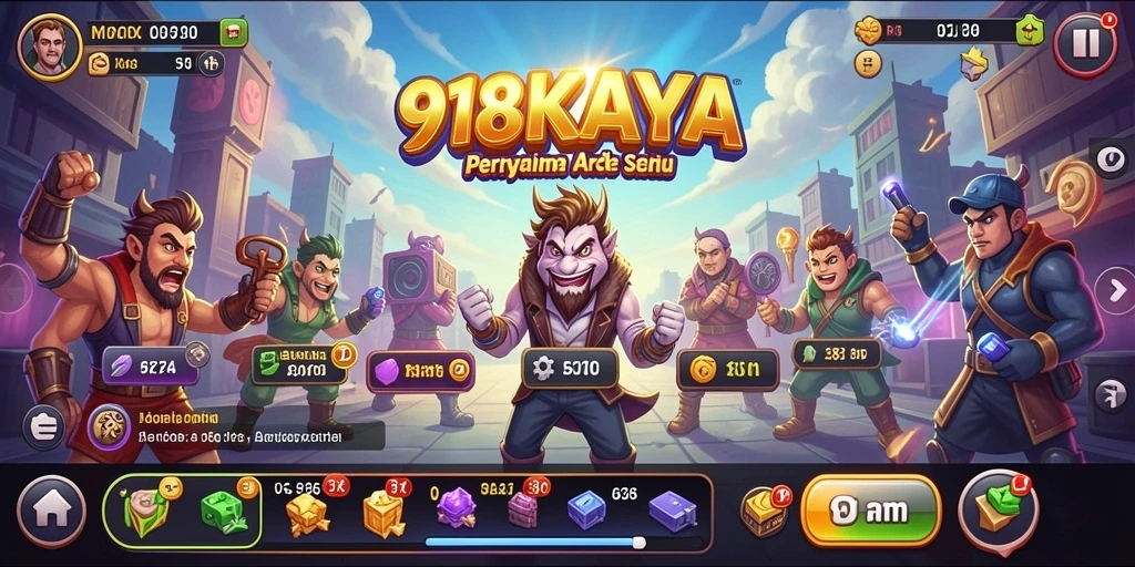 Screenshot menampilkan aksi seru dalam gameplay Arcade 918KAYA.