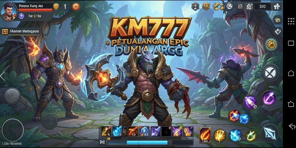 Tangkapan layar gameplay <strong>KM777</strong> dengan aksi pertarungan yang mendebarkan.
