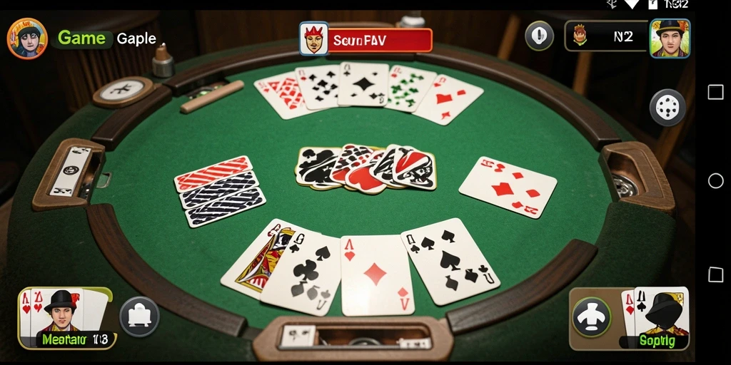 Gambaran gameplay N32 saat bermain Gaple bersama teman.