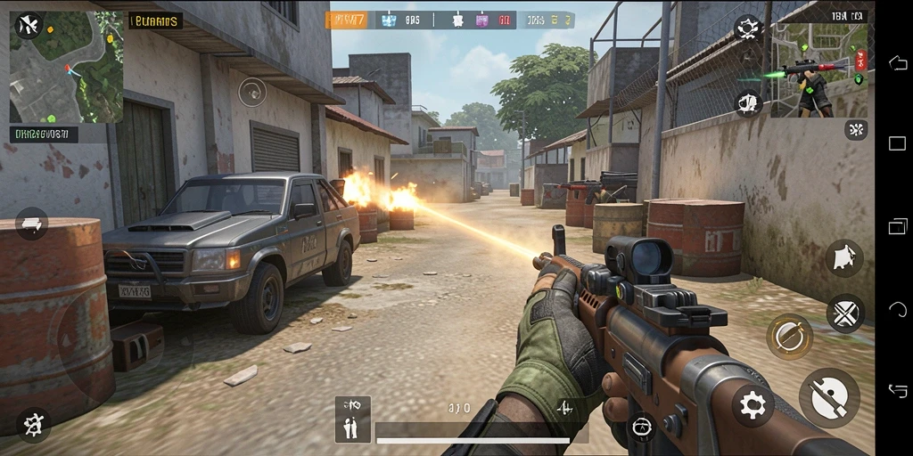 Screenshot PK77 menampilkan aksi tembak-menembak yang mendebarkan dalam gameplay TPS.