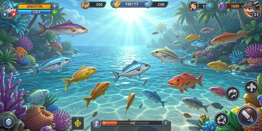 Tampilan seru gameplay Tembak Ikan di SINAR123.