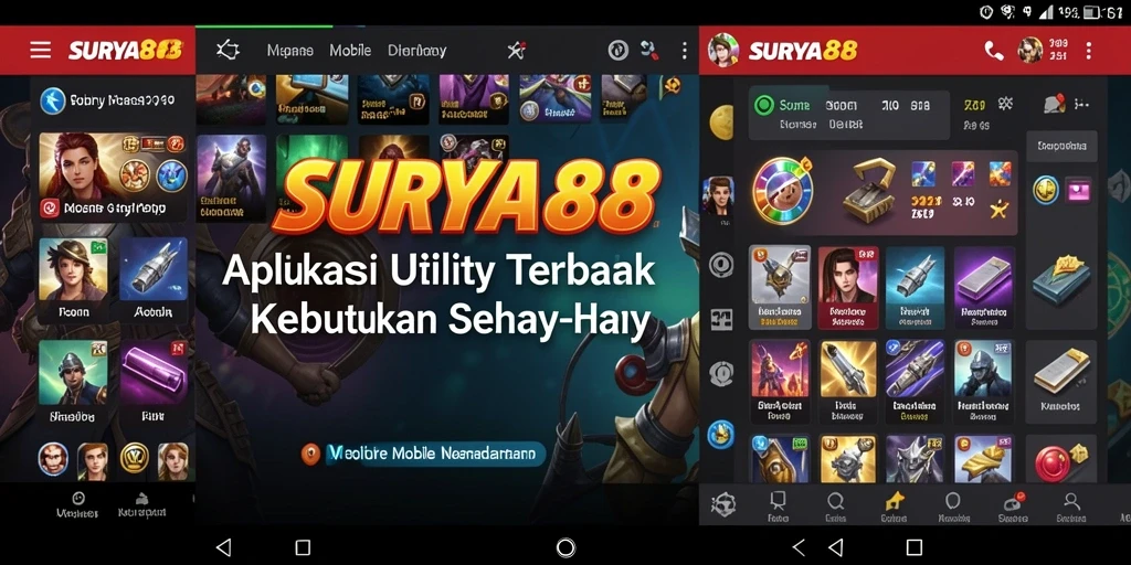 Tampilan antarmuka utama SURYA88 yang memudahkan pengguna.