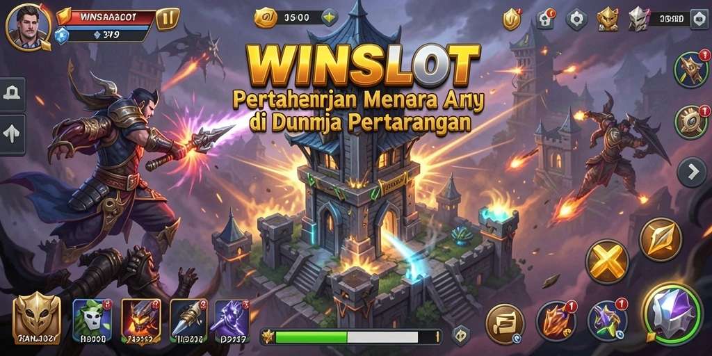 Screenshot gameplay WINSLOT menampilkan aksi Tower Defense mendebarkan.